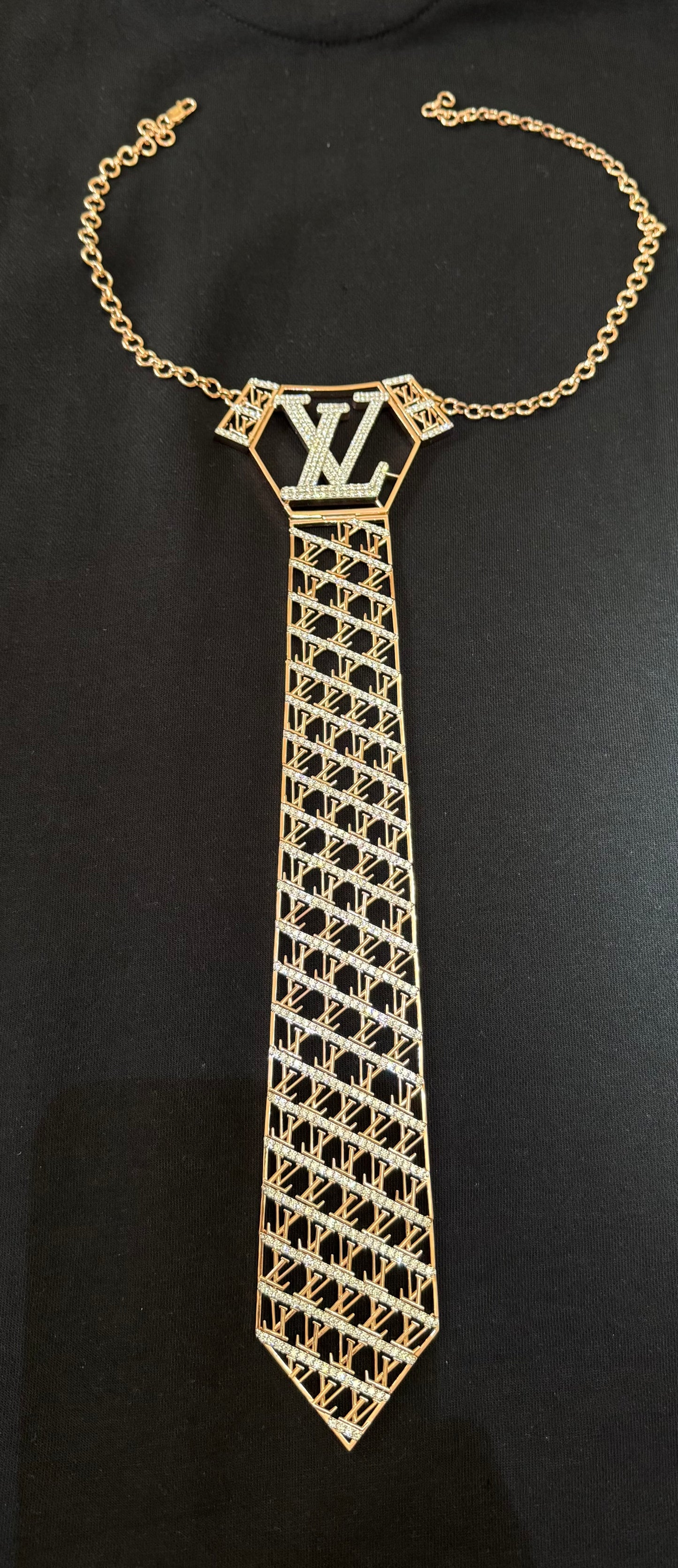 LV Tie diamond studded