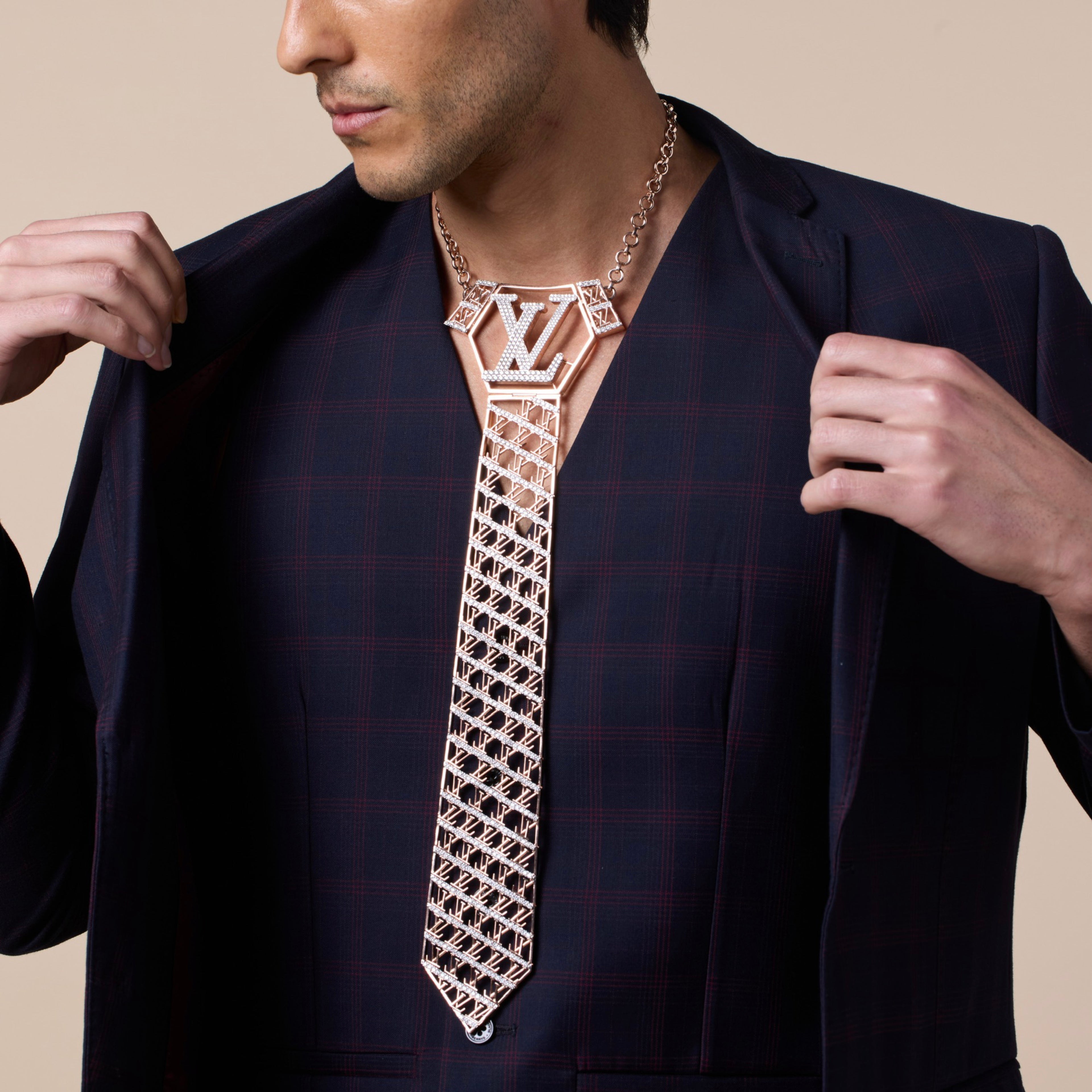 Tie Inspired by LV Logo Tavari