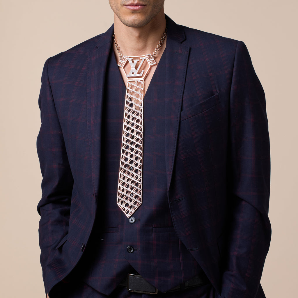 Tie Inspired by LV Logo Tavari