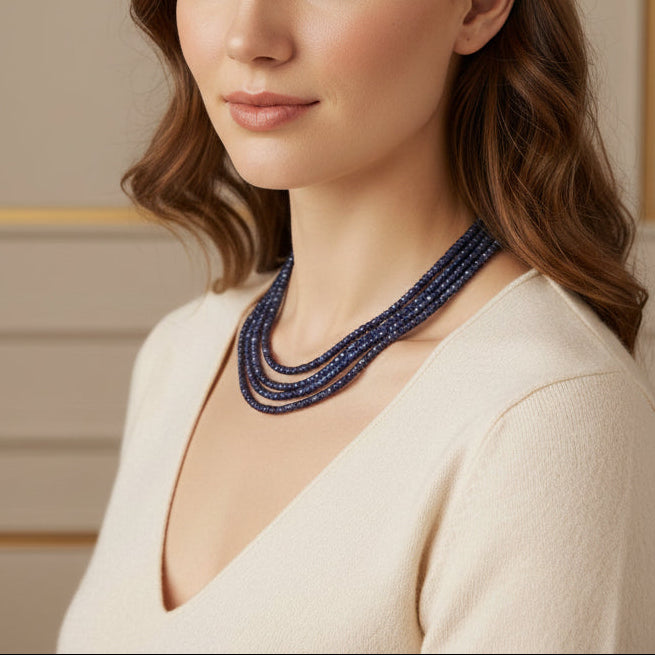 Blue sapphire - 4 lines Tavari