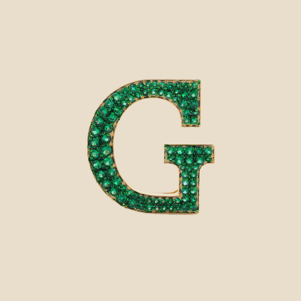 Letter G in Emeralds Tavari