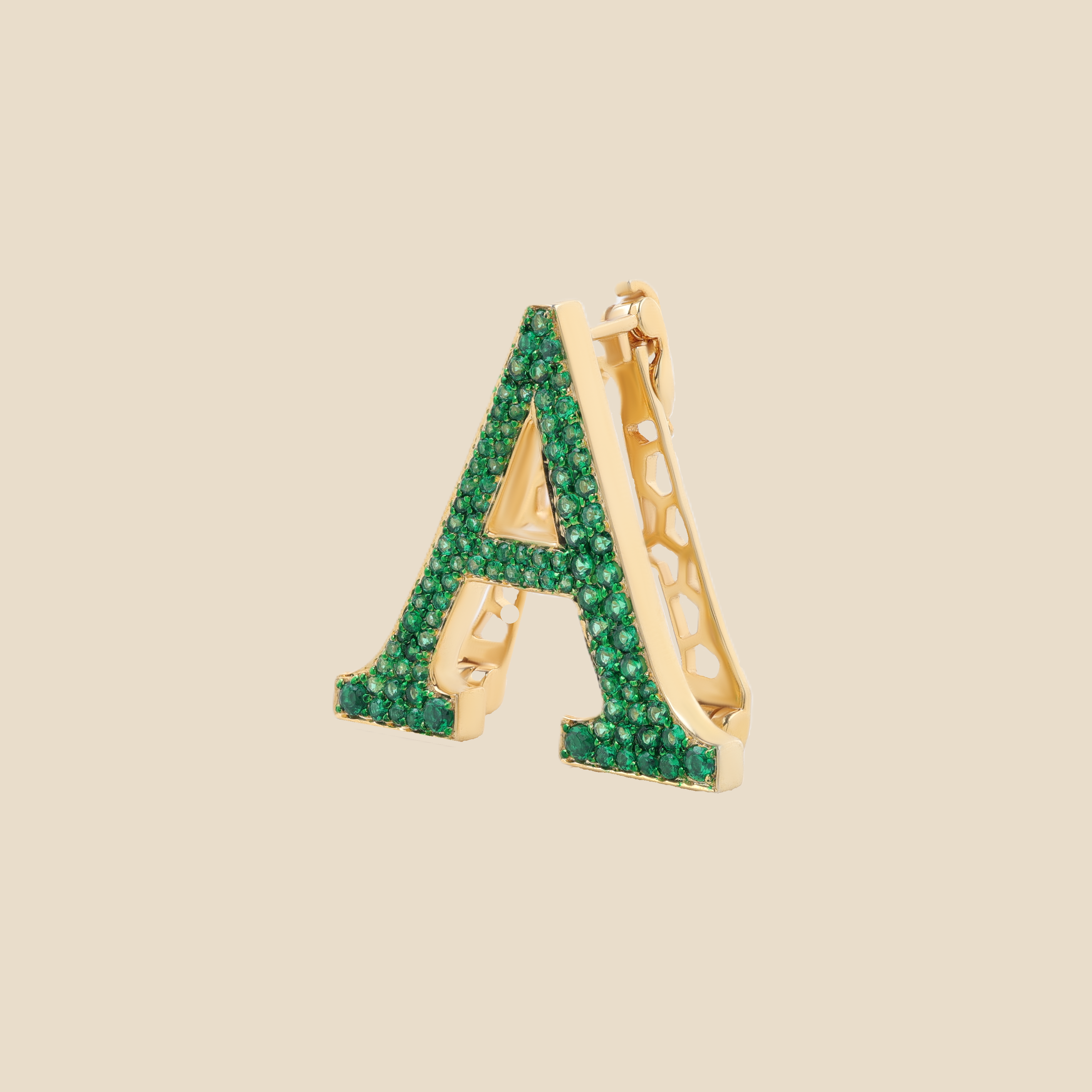 Letter A in  Emeralds Tavari