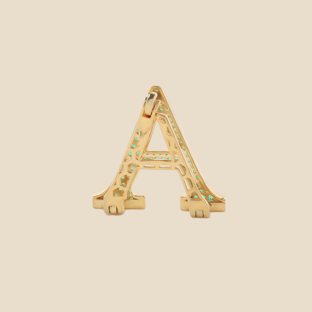 Letter A in  Emeralds Tavari