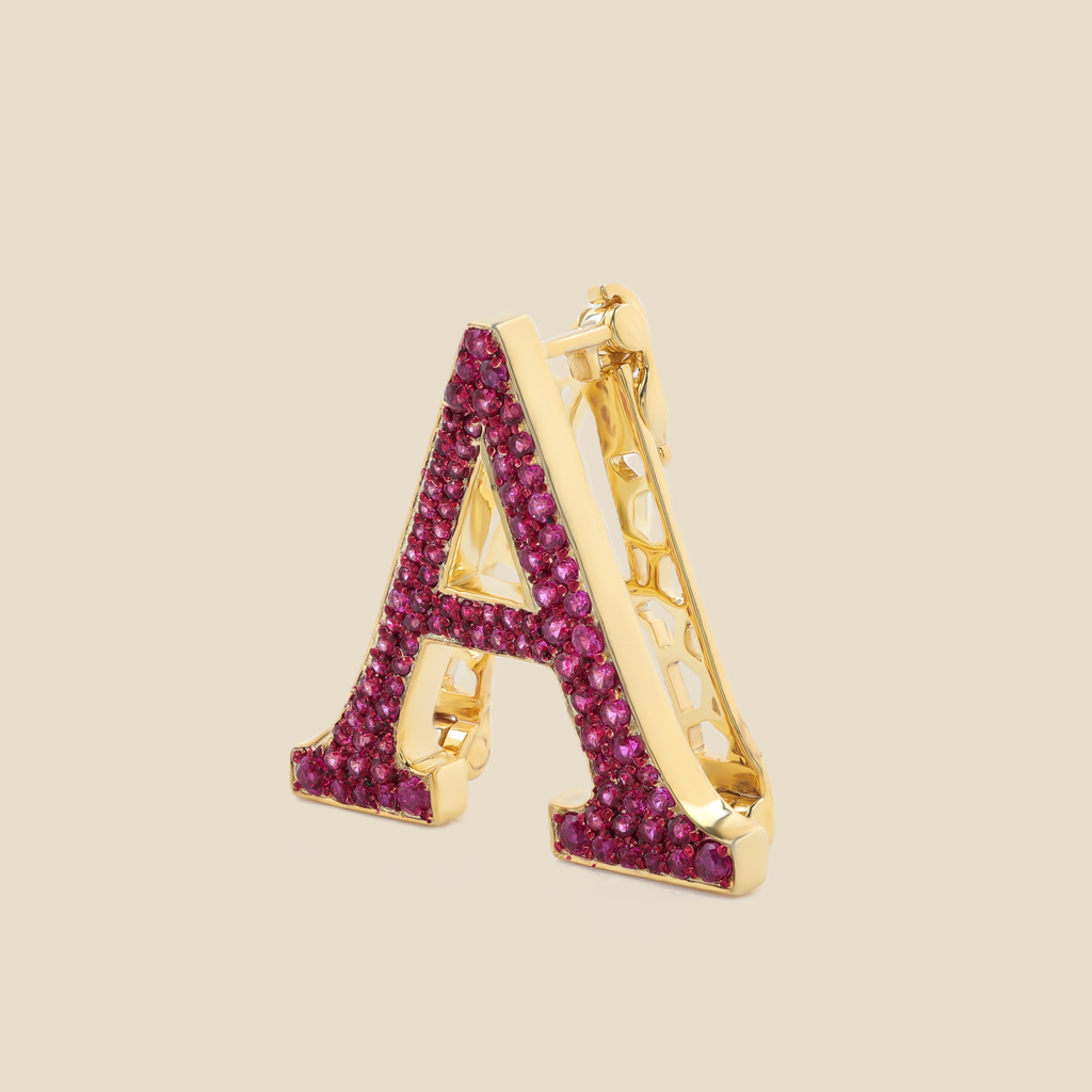 Letter A in Rubies Tavari