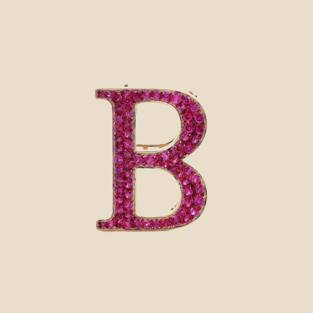 Letter B in Rubies Tavari