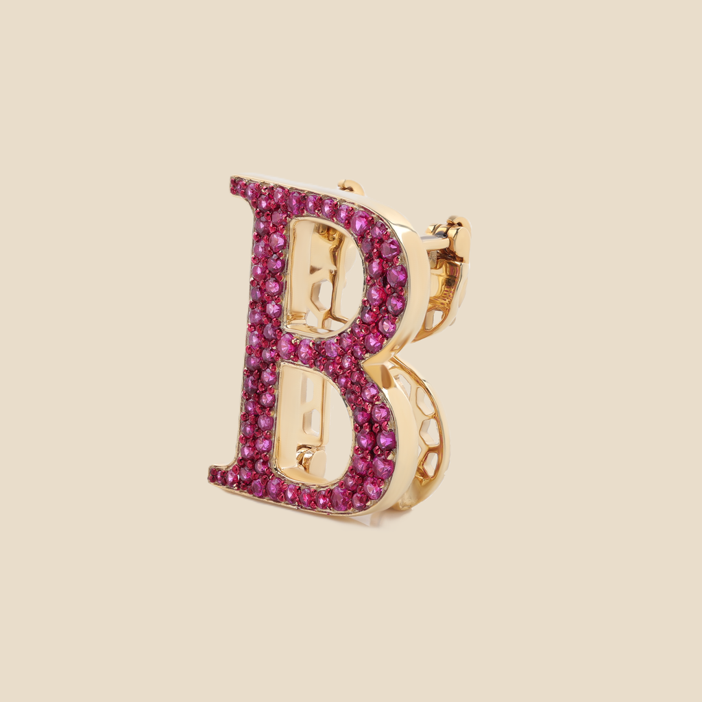 Letter B in Rubies Tavari