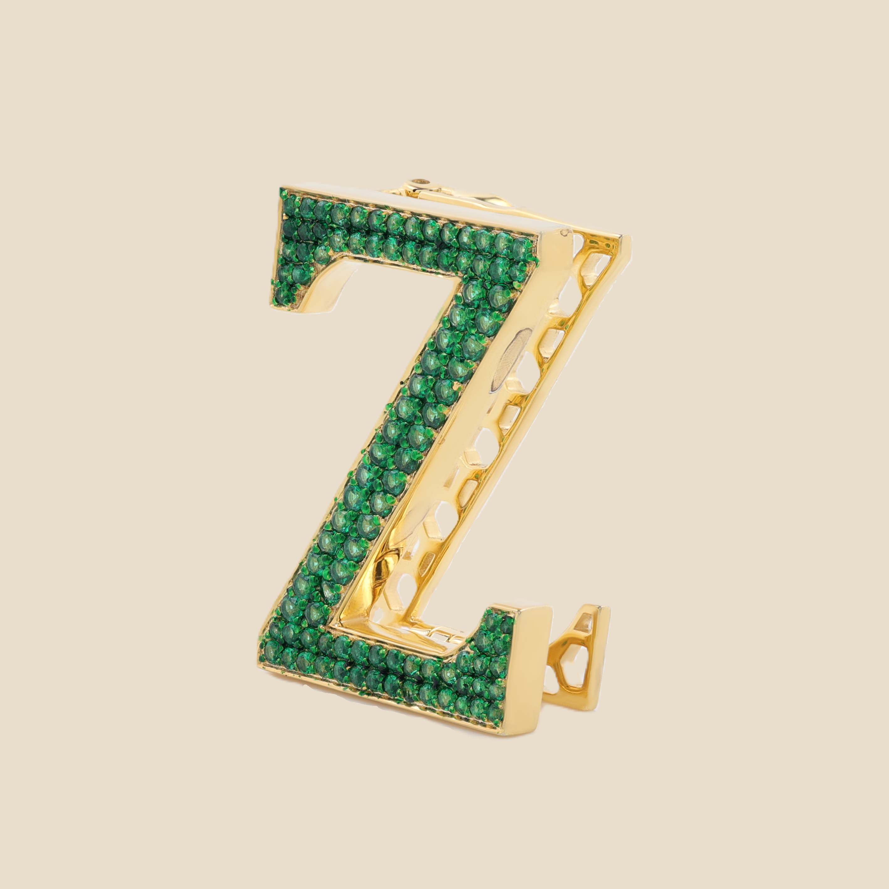 Letter Z in Emeralds Tavari