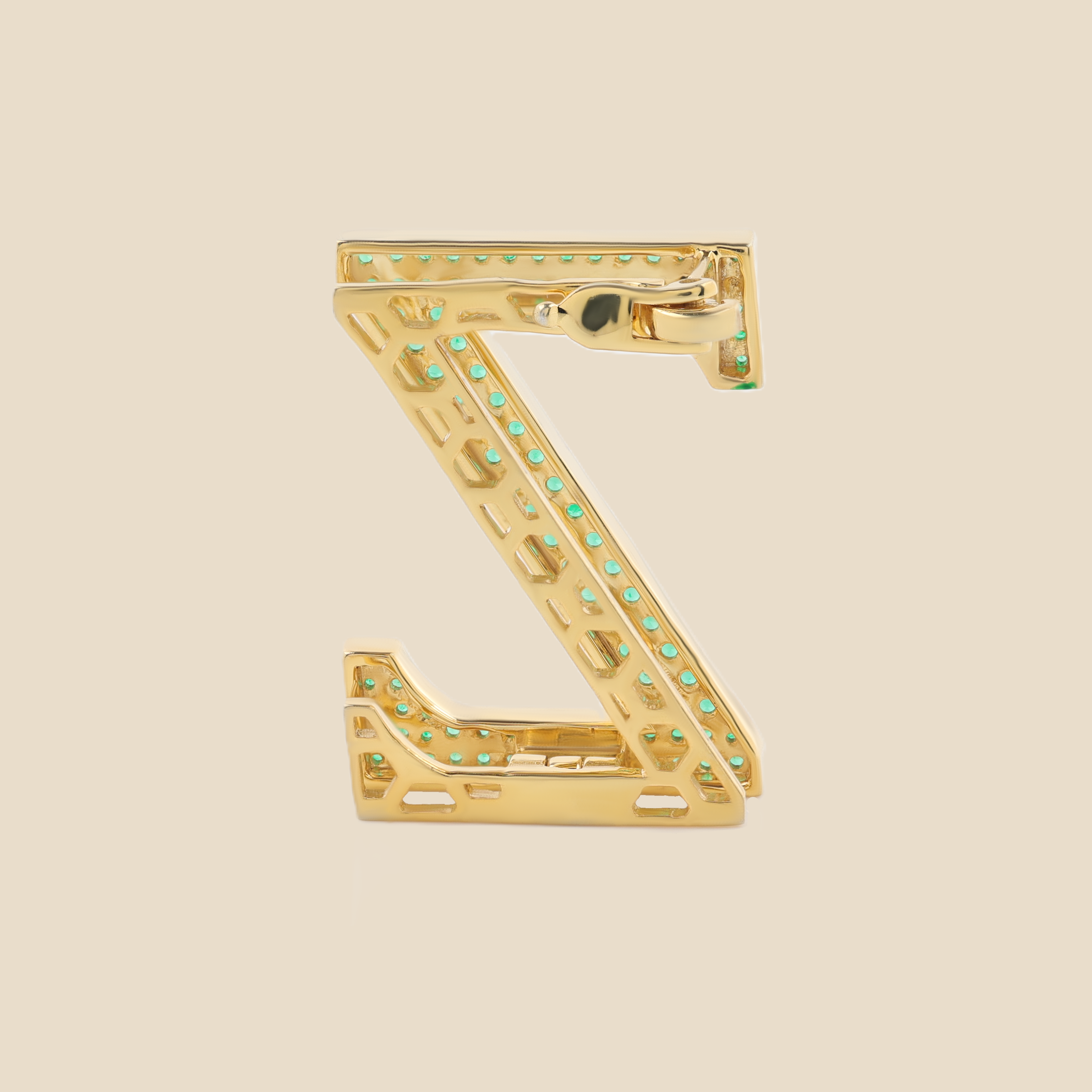 Letter Z in Emeralds Tavari
