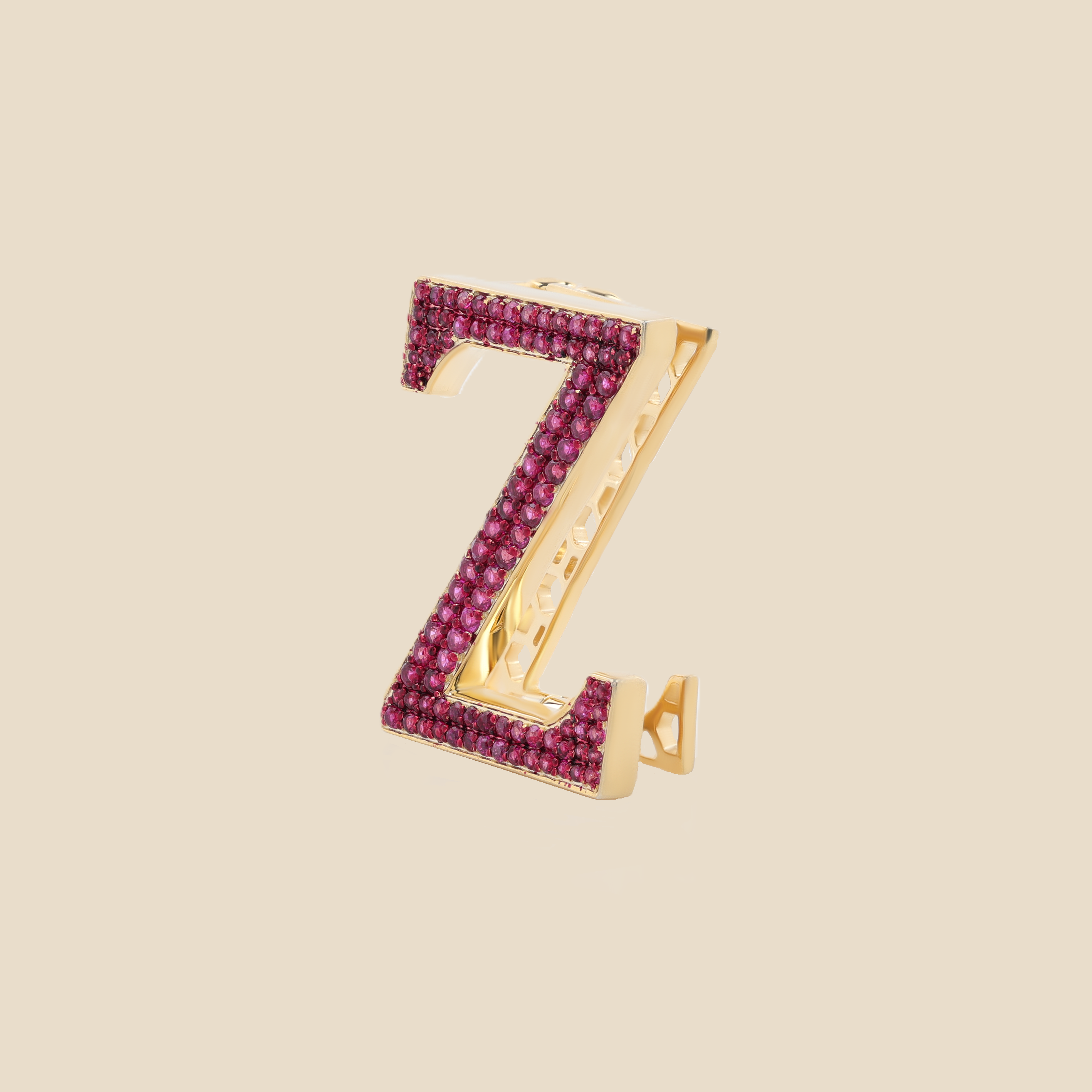 Letter Z in Rubies Tavari