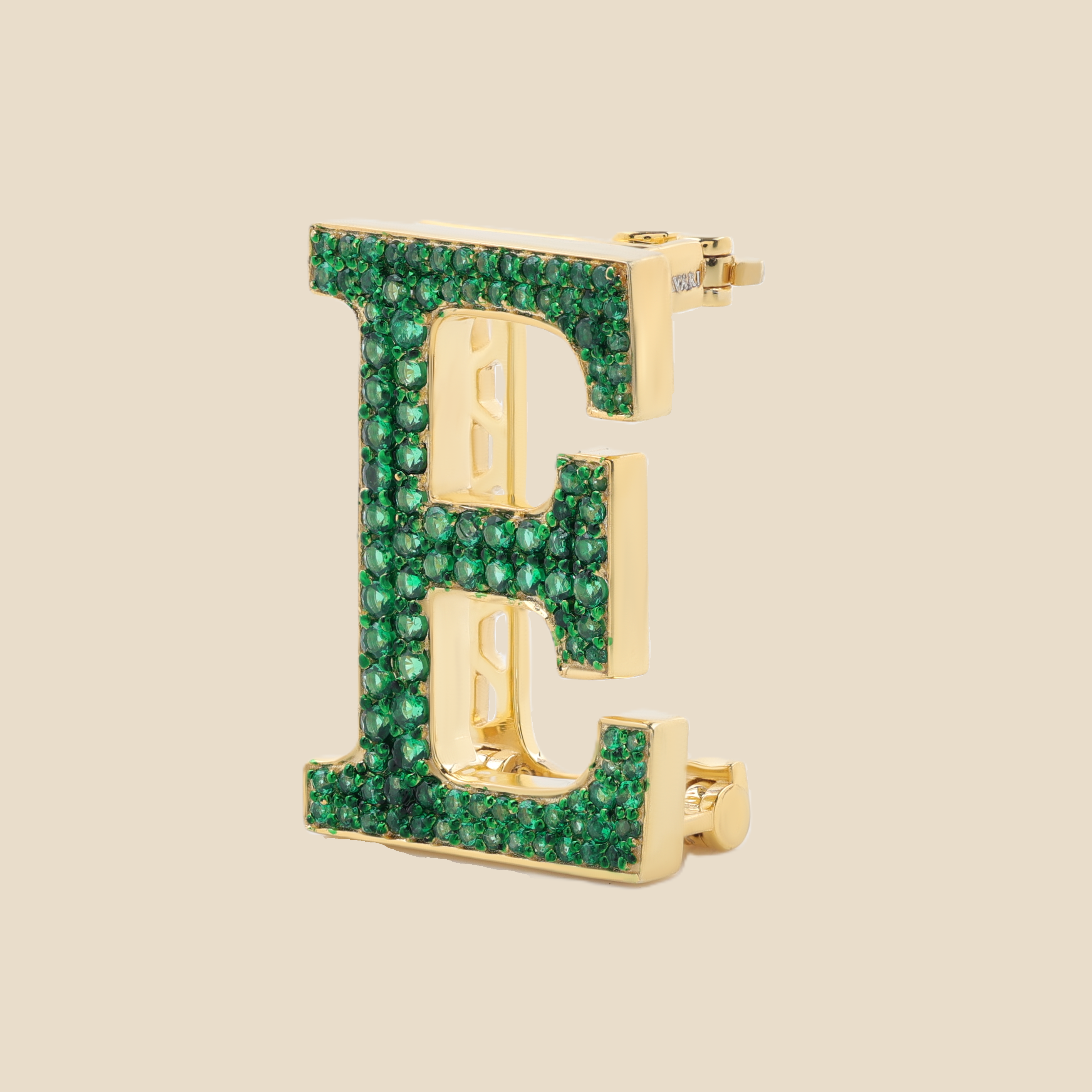 Letter E in Emeralds Tavari