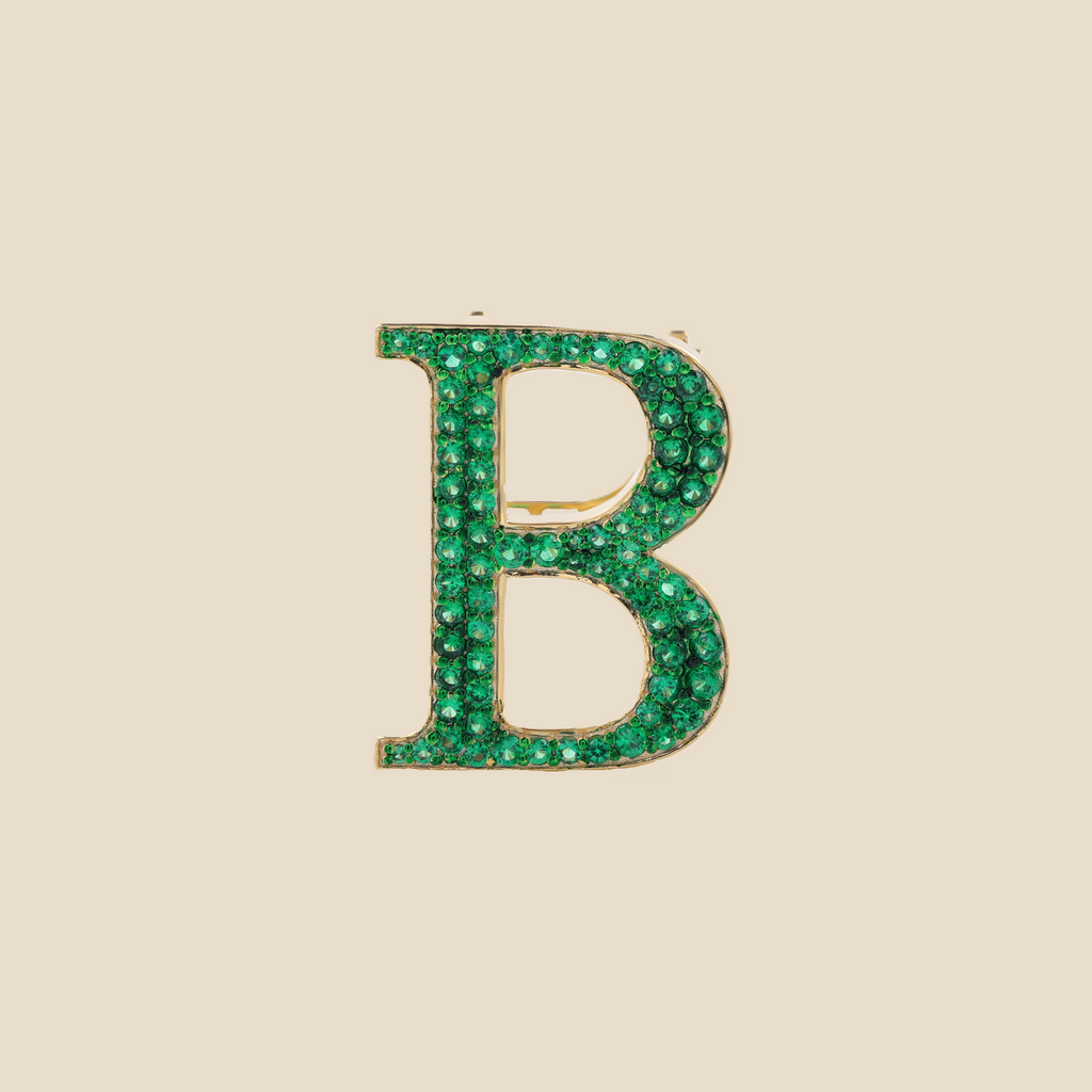 Letter B in Emerald Tavari