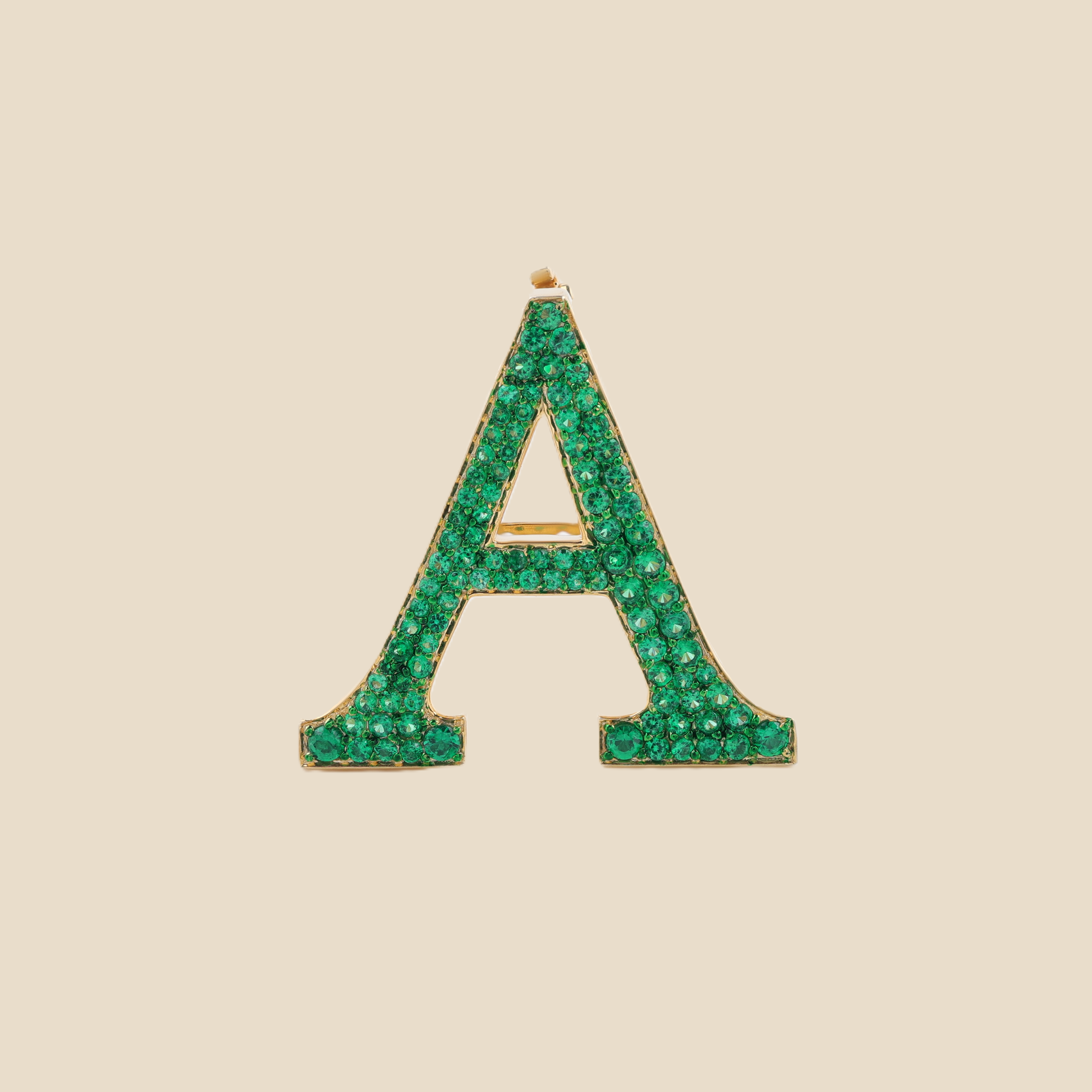 Letter A in  Emeralds Tavari