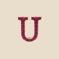 Letter U in Rubies Tavari