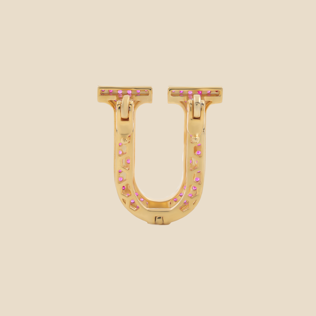 Letter U in Rubies Tavari