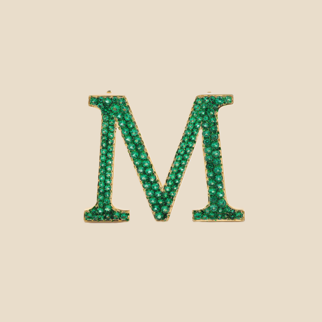 Letter M In Emerald Tavari