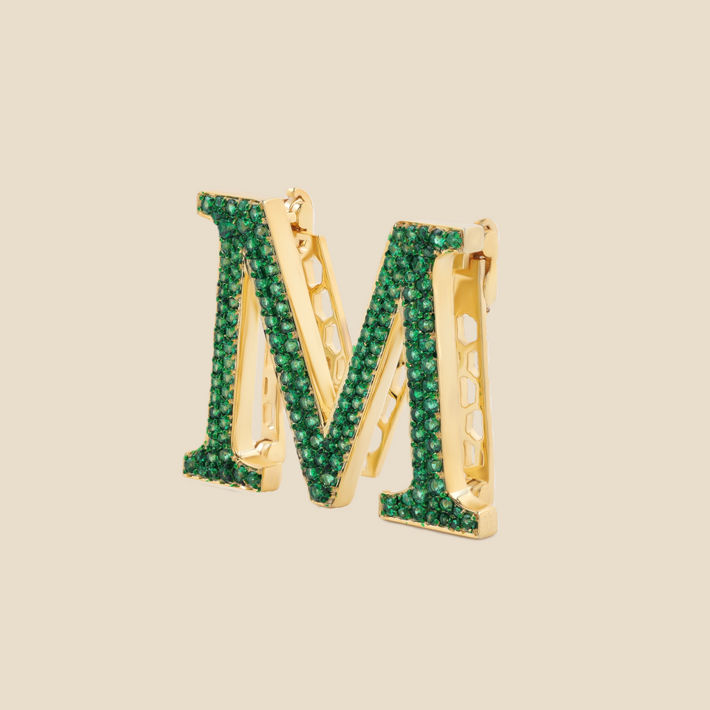 Letter M In Emerald Tavari