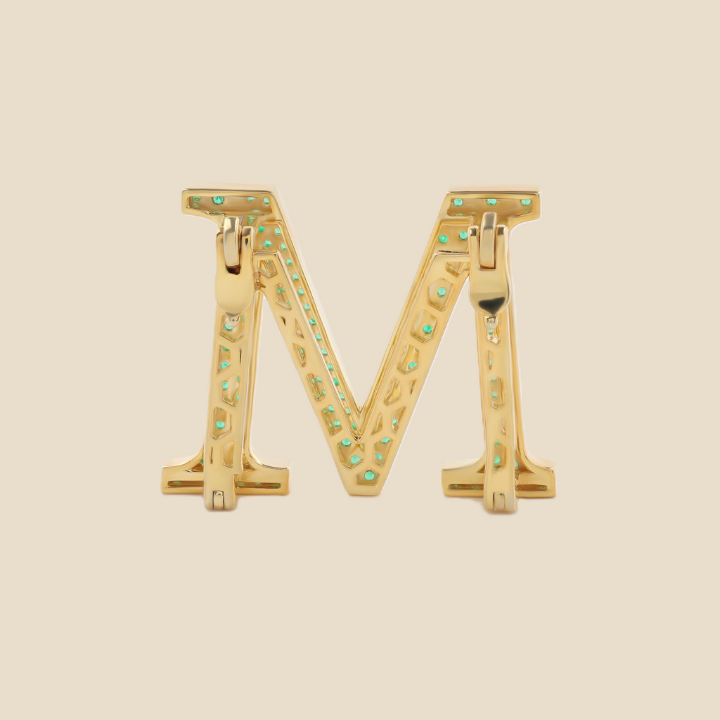 Letter M In Emerald Tavari