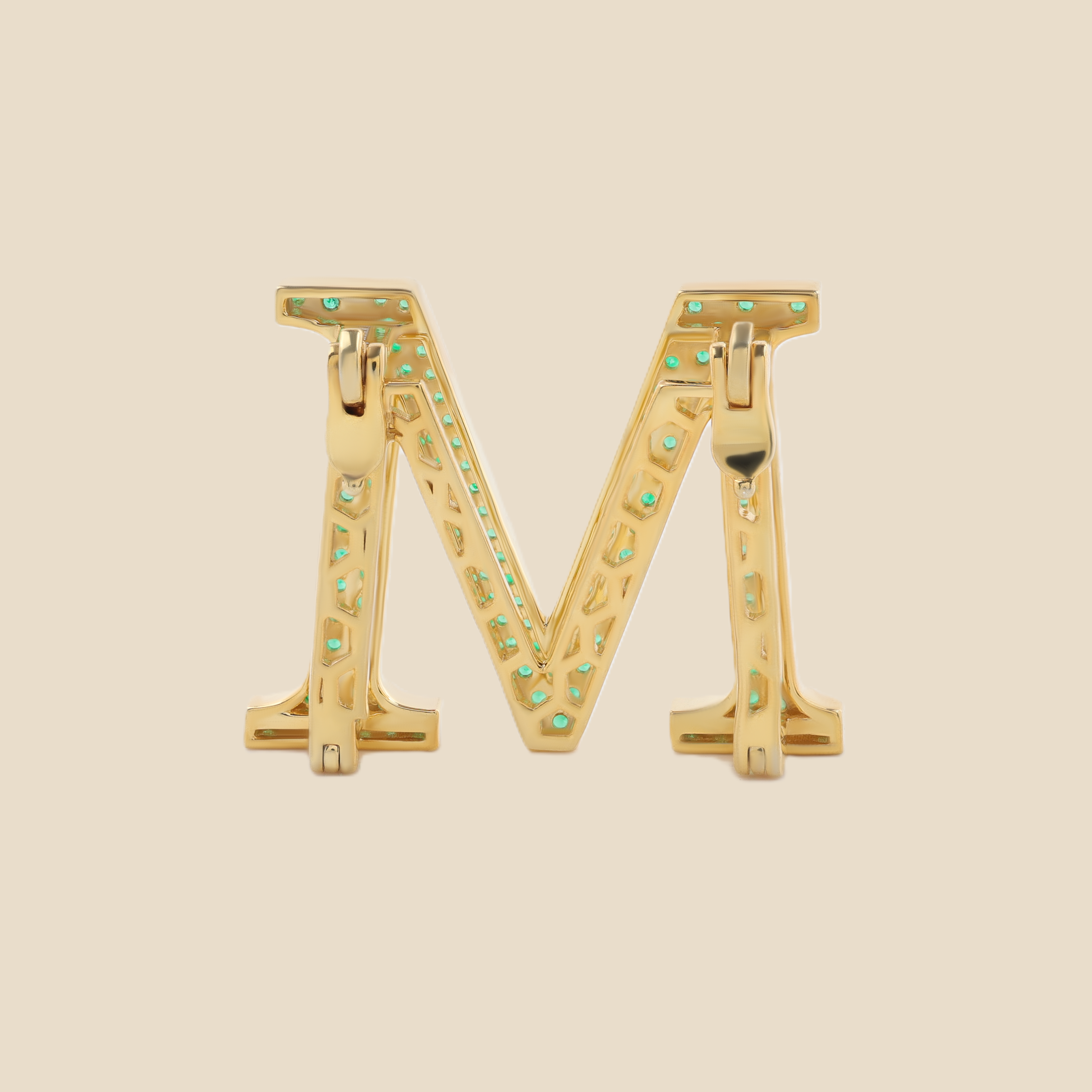 Letter M In Emerald Tavari