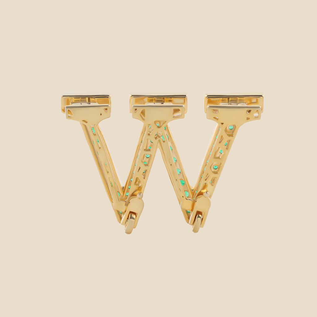 Letter W in Emeralds Tavari
