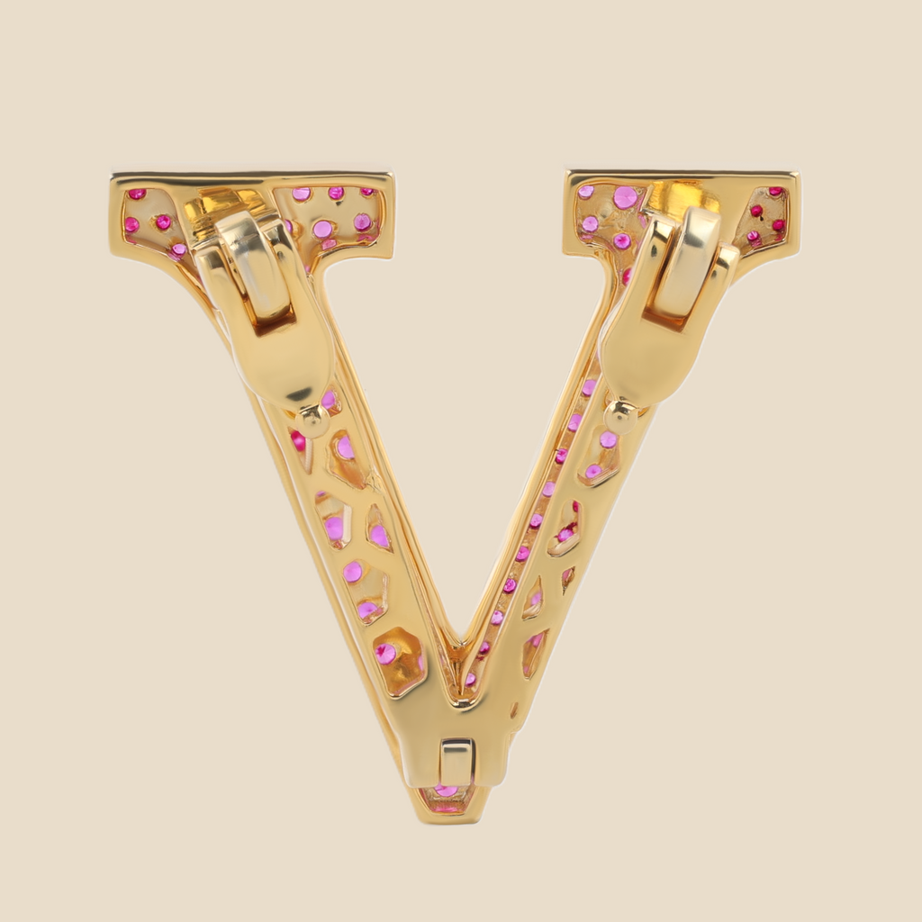 Letter V in Rubies Tavari