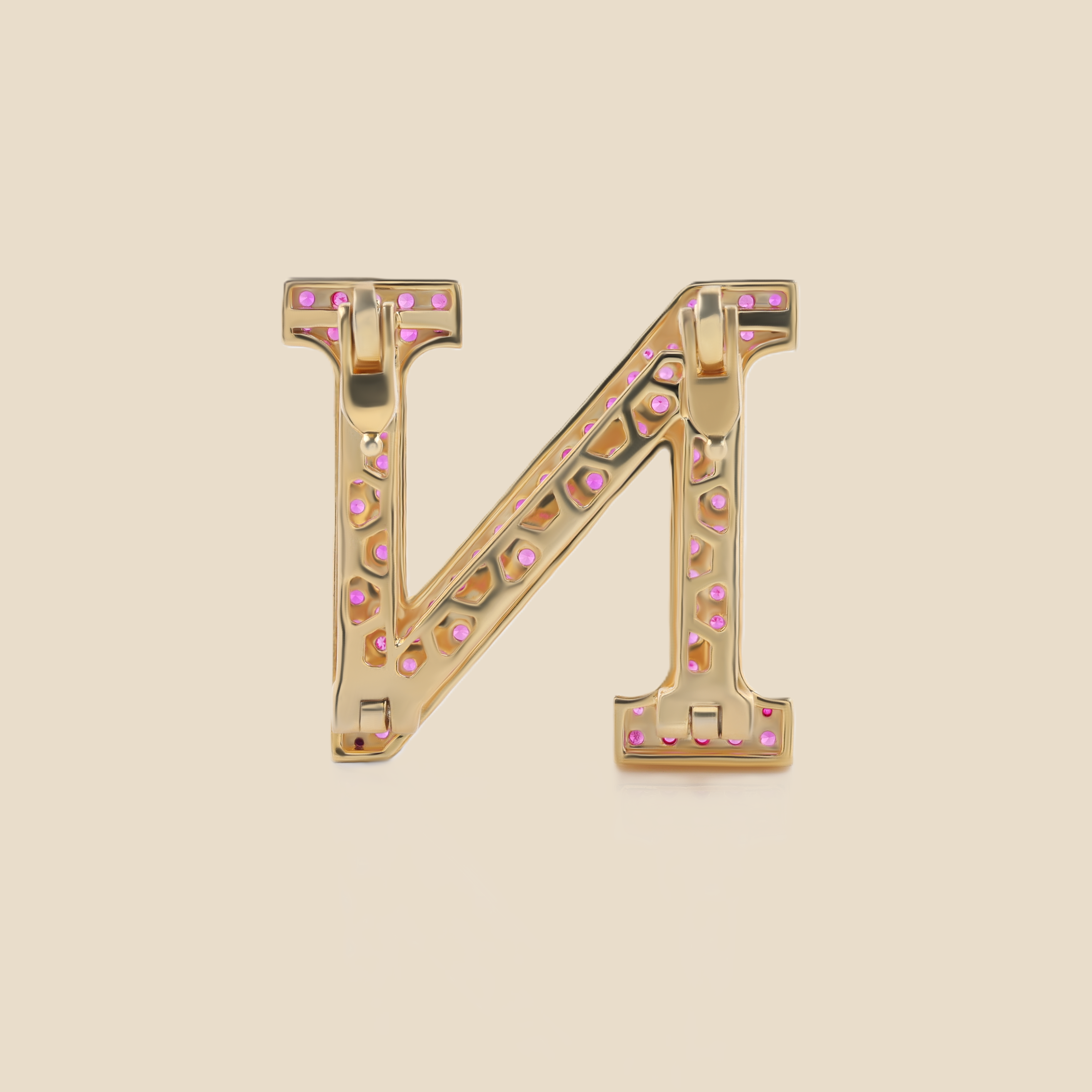 Letter N In Rubies Tavari