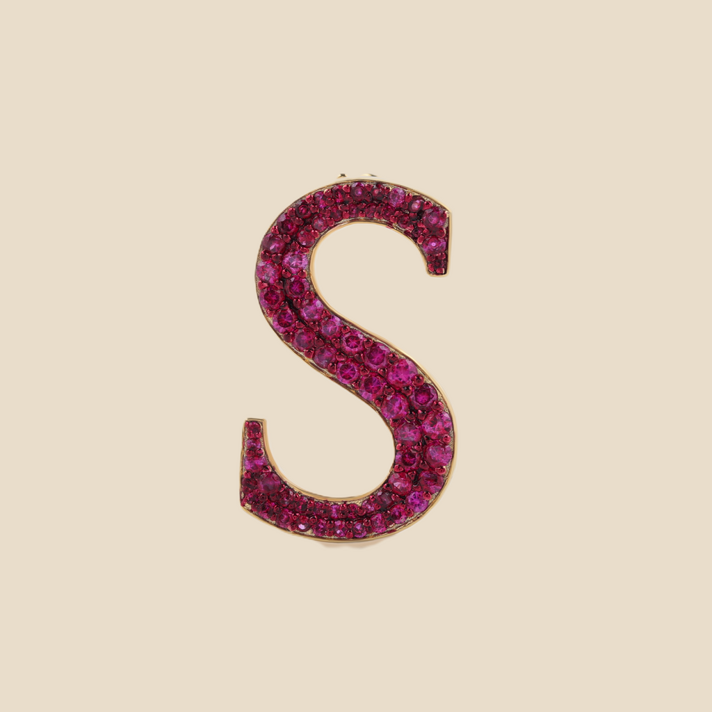 Letter S In Rubies Tavari