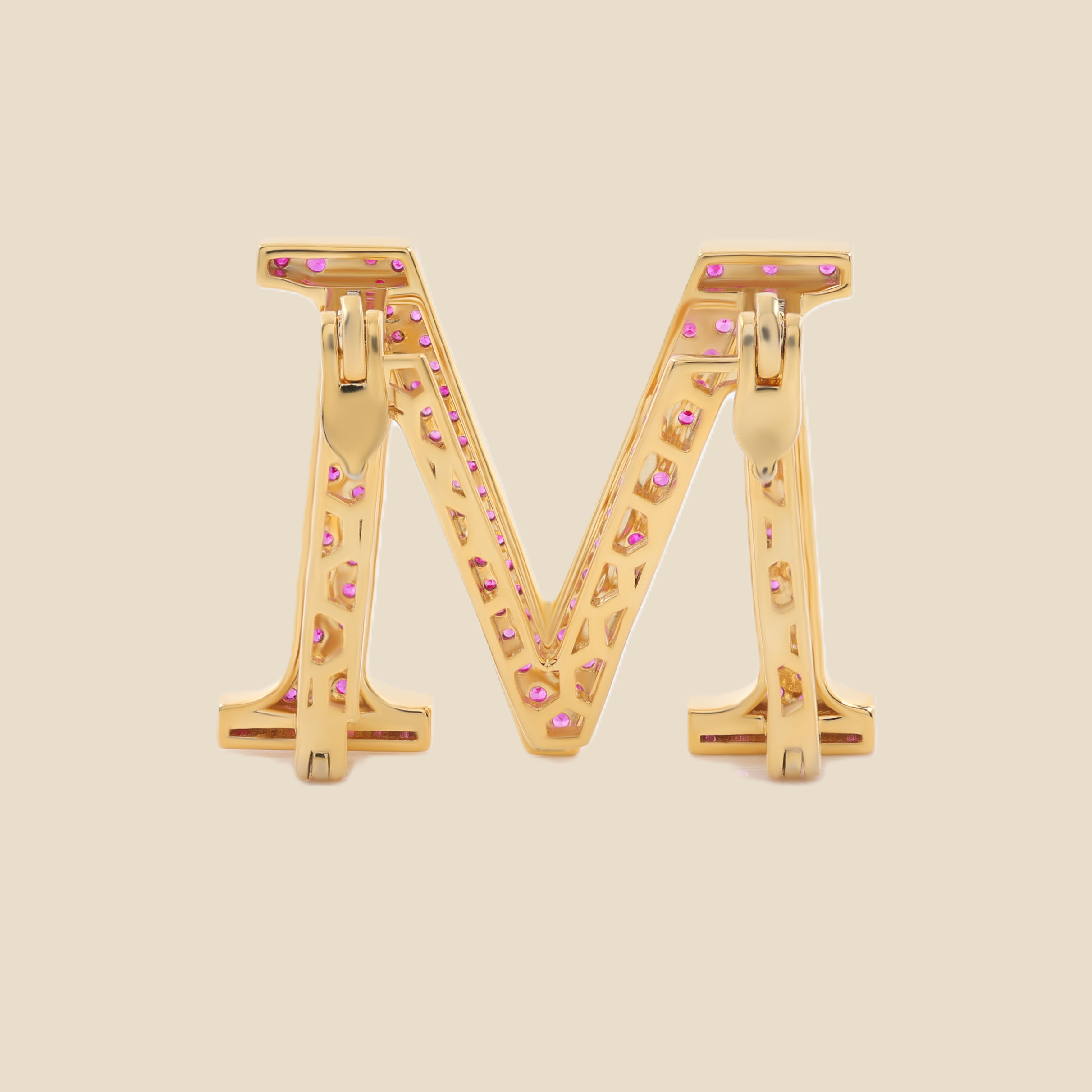 Letter M In Rubies Tavari