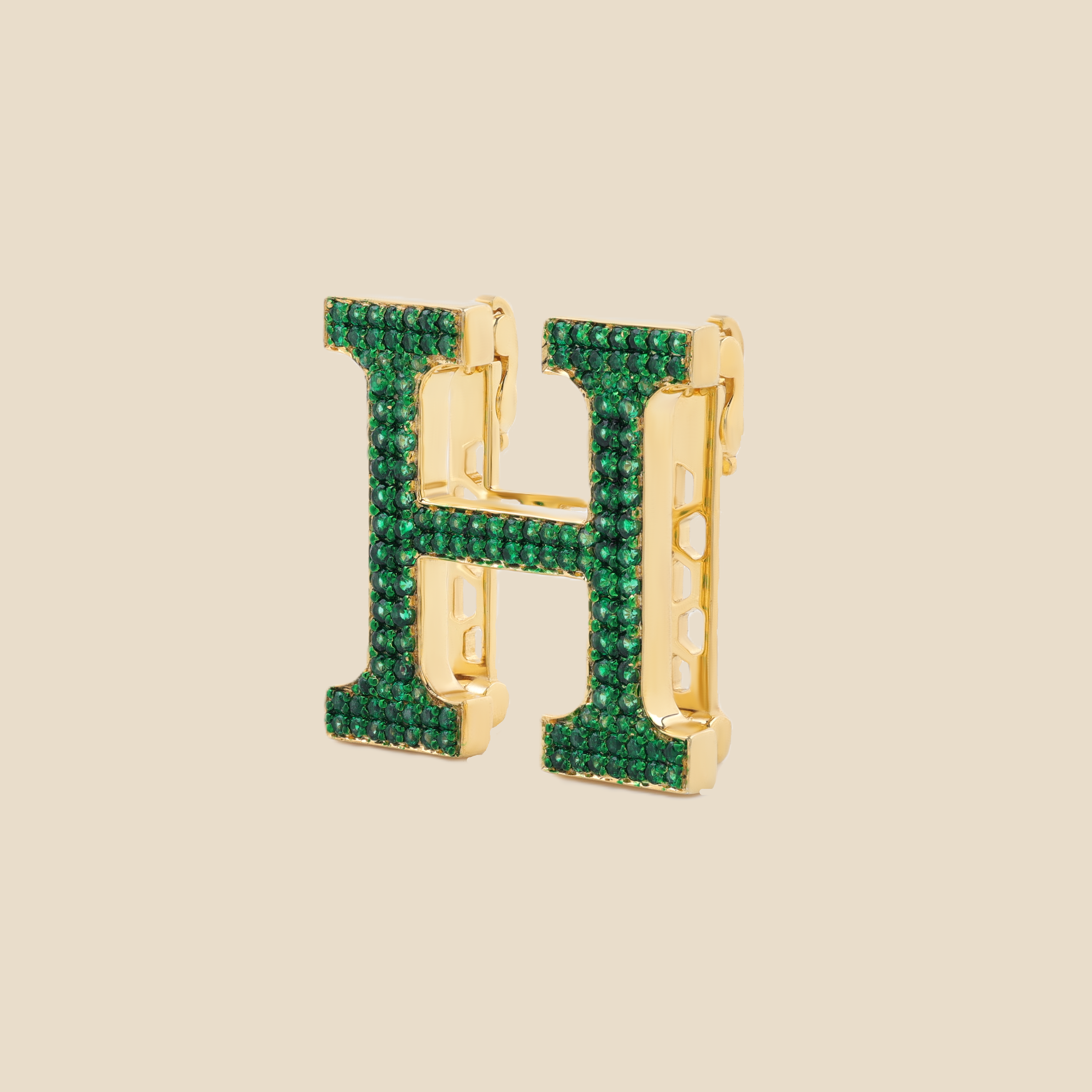 Letter H in Emeralds Tavari