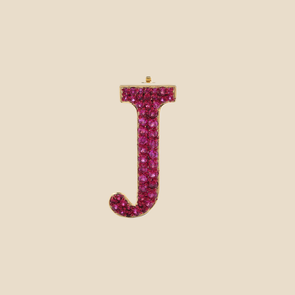 Letter J in Rubies Tavari