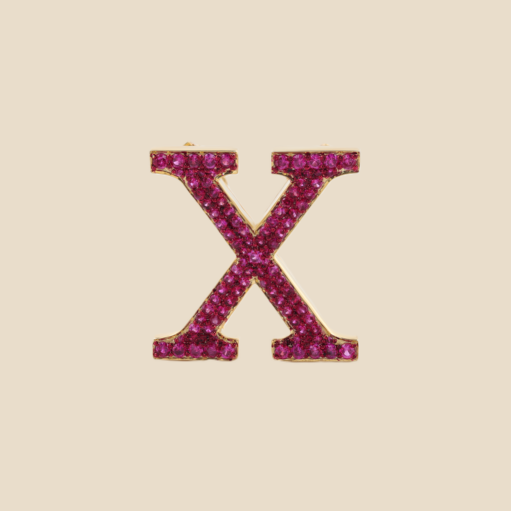 Letter X in Rubies Tavari