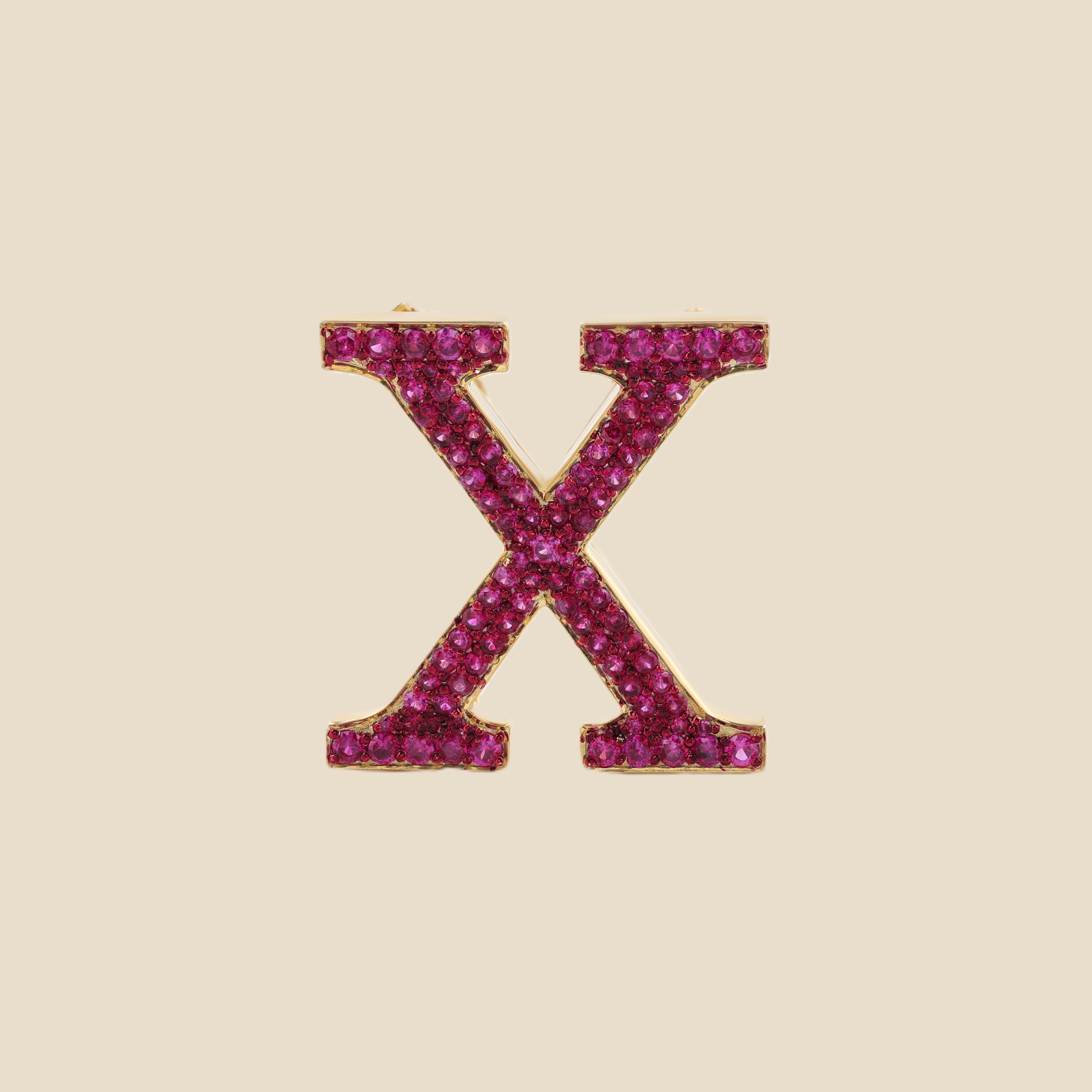 Letter X in Rubies Tavari