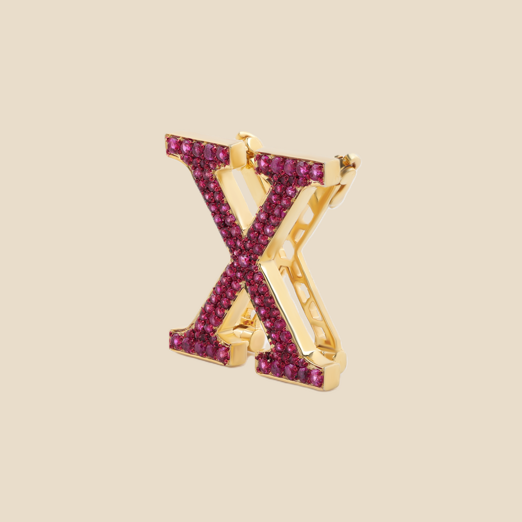 Letter X in Rubies Tavari