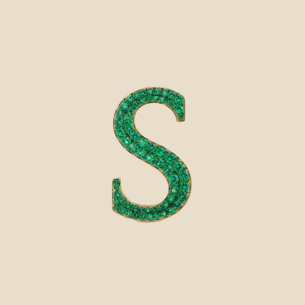 Letter S In Emeralds Tavari