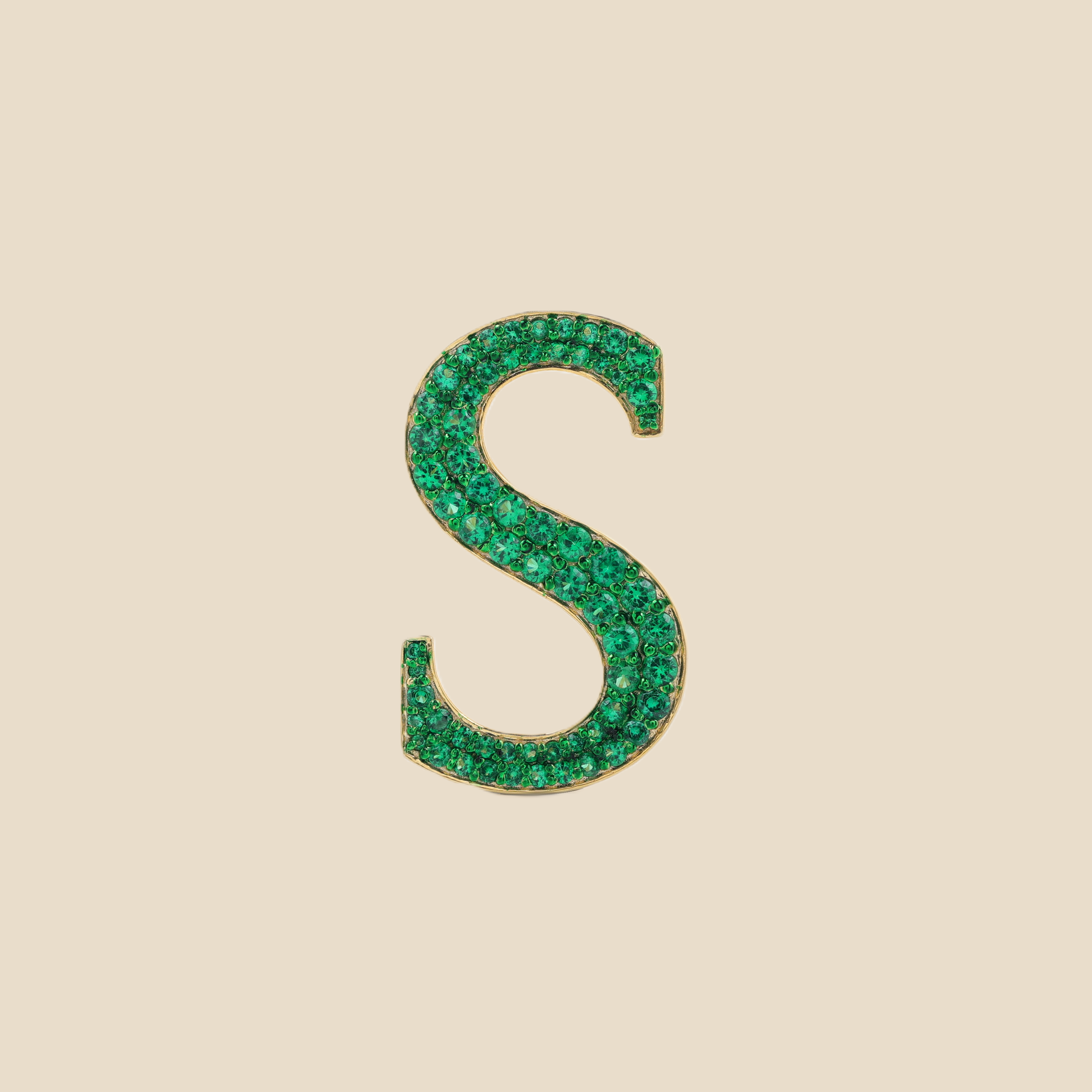 Letter S In Emeralds Tavari
