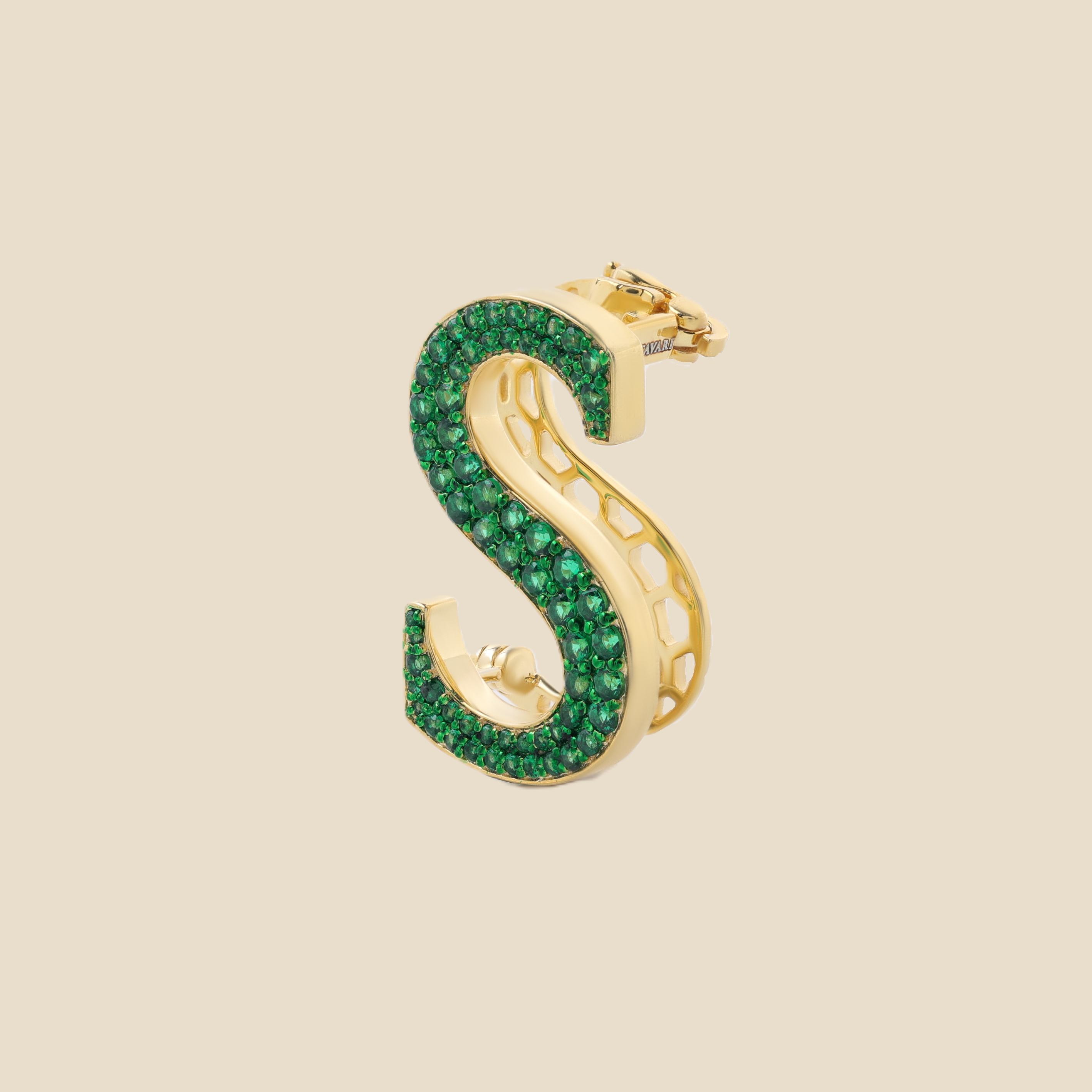 Letter S In Emeralds Tavari