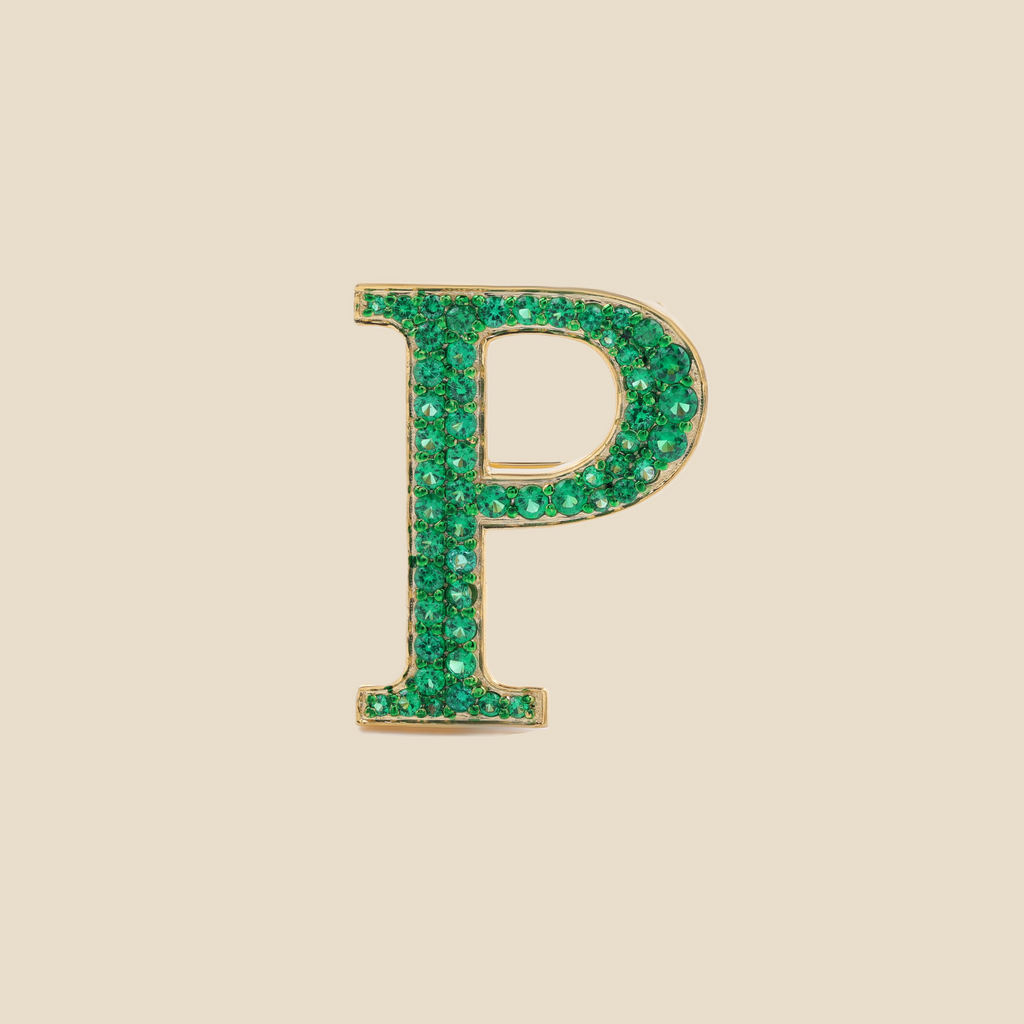 Letter P In Emerald Tavari