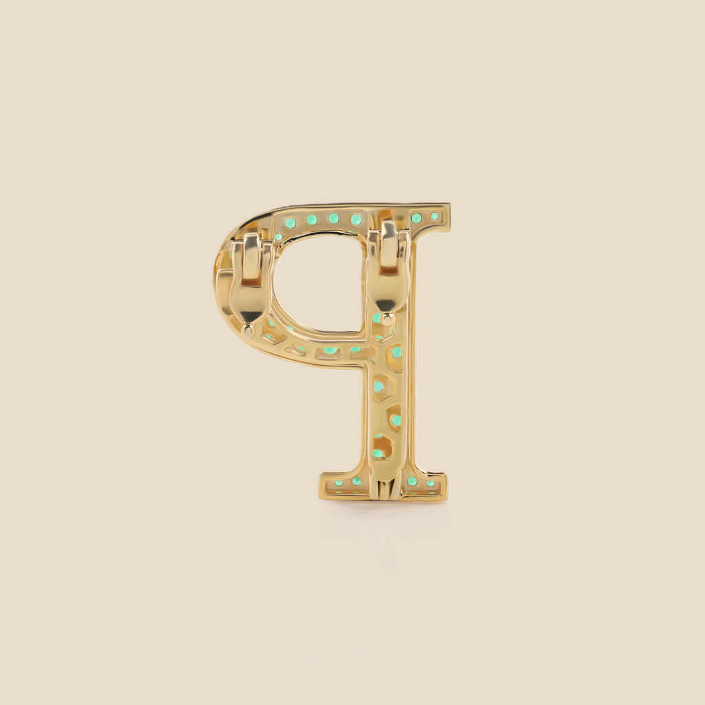 Letter P In Emerald Tavari