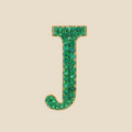 Letter J in Emeralds Tavari