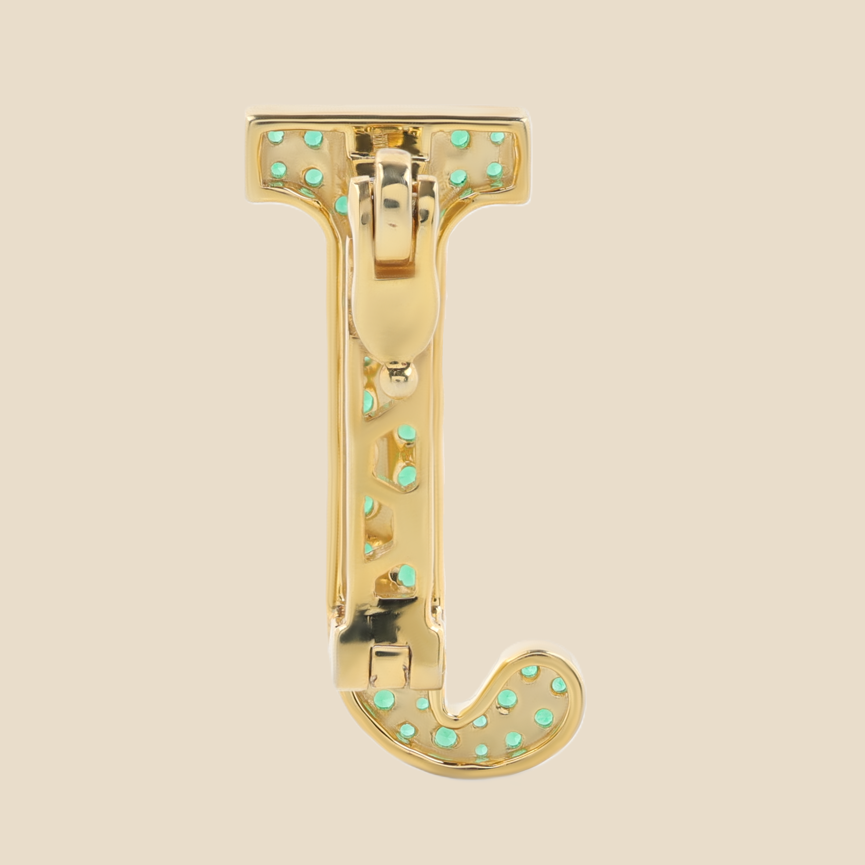 Letter J in Emeralds Tavari