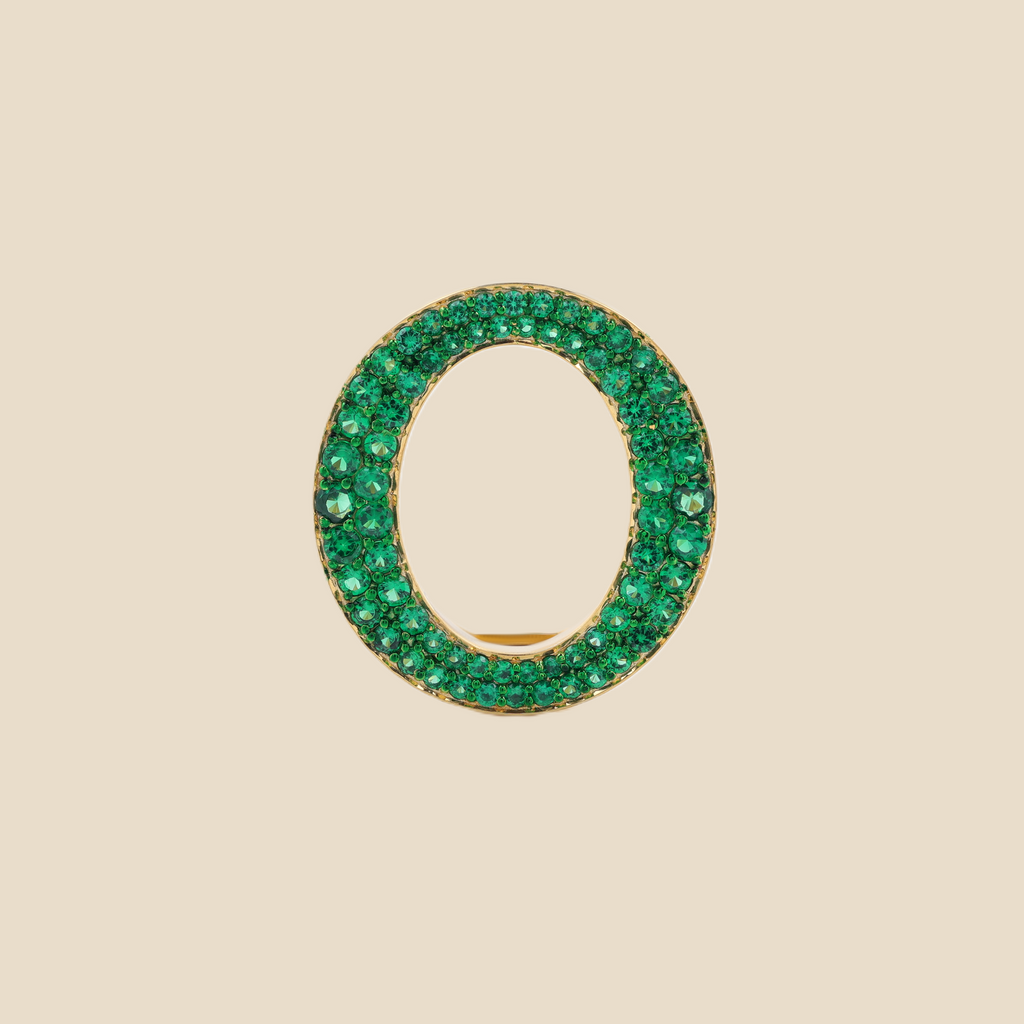 Letter O In Emerald Tavari