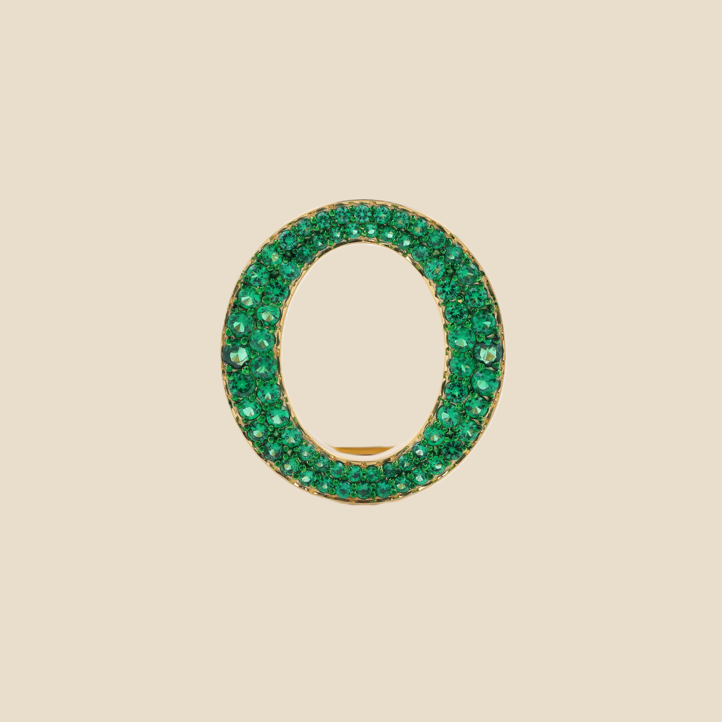 Letter O In Emerald Tavari
