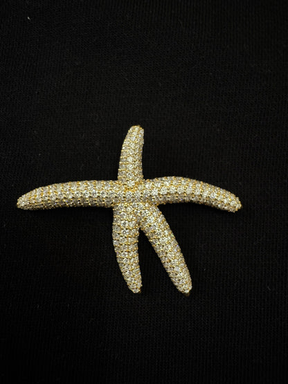 Starfish Diamond Studded Brooch