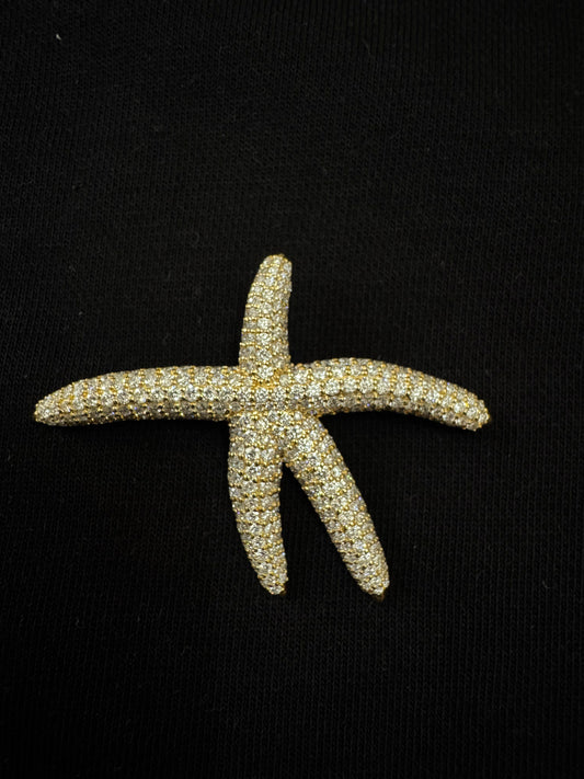 Starfish Diamond Studded Brooch