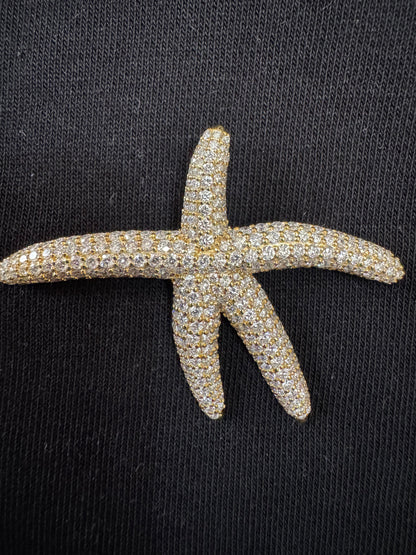 Starfish Diamond Studded Brooch