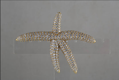 Starfish Diamond Studded Brooch